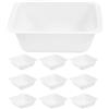 JECOMPRIS Mini Piatti Di Pesatura Quadrati 5.31X5.31X2.95In Set 30 Contenitori in Plastica Usa E Getta Per Laboratorio Misurazioni Accurate E Facile Pulizia