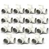 ERGAOBOY 15 pezzi 32 mm 3 vie a forma di T in PVC bianco connettore per tubi raccordi per serra, adattatore per tubo dell'acqua di accoppiamento