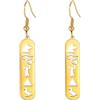 EUEAVAN Cartouche Orecchini pendenti per le donne Orecchini a cerchio egiziani Occhio di Horus/Ankh Croce Orecchini Cartouche Nome Personalizzato Orecchini Geroglifico Antico Egitto Amuleto Regalo Gioielli,