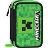 PANINI SCUOLA Astuccio Scuola Corredo 3 Zip Minecraft Pixel