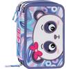 PANINI SCUOLA Mofu Mofu Astuccio Scuola Corredo 3 Zip Panda