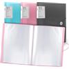 Lookka Cartelline Portadocumenti, Formato A4, 60 Tasche, Formato A4, Con Maniche In Plastica E Corda Di Sicurezza, Cartellina Per Presentazioni, Progetti Per Scuola E Ufficio (Rosa)