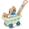 Ecoiffier écoiffier Smoby - Trolley da giardino con secchiello e accessori con dinosauri, per bambini dai 18 mesi, 7600000465
