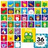 Hebayy 72 PCS Memo Games, carte di abbinamento per la memoria delle prime parole per bambini 36 coppie di carte di memoria Giocattoli educativi per l'età prescolare 4 5 6 anni