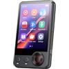 Oilsky 128GB Lettore MP3 con Bluetooth 5.3, Oilsky 2,4 pollici Portatile Touchscreen Lettore MP3 con Altoparlanti, Radio FM, Registrazione Vocale, Cuffie (grigio)