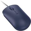 Lenovo 540 USB-C - Mouse per computer con connessione cablata per PC, laptop, computer con Windows o Chrome OS, design ambidestro, 4 pulsanti, dimensioni compatte, blu abisso