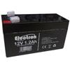 Electron BATTERIA ERMETICA RICARICABILE AL PIOMBO 12 V 1,2 AH 1,3 AH, UPS ATTACCO FASTON 97x43x57mm