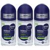 Nivea Men Derma Control Sensitive Deodorante Roll-on per Pelle Sensibile 3x50 ml