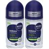 Nivea Men Derma Control Sensitive Deodorante Roll-on per Pelle Sensibile 2x50 ml