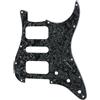 Musiclily Pro 11 Fori Round Corner HSH Battipenna Strato Pickguard per Chitarra Elettrica American/Mexican Fender Standard Stratocaster, 4 Strati Black Pearl