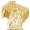 KATELUO 50 Pezzi Oro Sacchetti in Organza 10x15 cm Sacchetti Regalo in Organza, Sacchetti Organza Oro, Borse Organza con Coulisse Sacchetti di Caramelle per Nozze Regalo Caramella Partito Gioielli Fête Noël