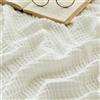 LLELEMAMO Coperta in Mussola Adulti Cotone Estiva,Plaid 6 Strati Garza Traspirante Soft,Copriletto Leggero Trama a Bolle per Divano Letto,Coperta Matrimoniale Quattro Stagioni (White,Queen (150x200cm))