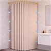 Momooda Tenda Da Doccia Antimuffa in Tessuto, Rosa, 180x200cm | Magnetica, impermeabile, tenda da doccia pieghevole e lavabile per vasca da bagno con ganci, grammatura 230 g/m²