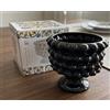 Mondocreazioni Vaso mezza pigna in ceramica porta fiori soprammobile colorato gic (Nero, 20 x 18 CM ART 862496)