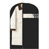 VIDSTW 3 Pezzi Custodie per Abiti PEVA con Finestra 60 x 120 cm Copri Abiti Antipolvere Nero Porta Abito con Cerniera Borsa Porta Abiti Lavabile per Giacche Gonne Camicie