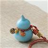 ZCLYHT Mini decorazione di zucca in ceramica colorata, Hulu Home Decor per buona fortuna, ricchezza felicità e benedizione della casa, regalo artigianale sufficiente in ceramica piccola zucca coperchio