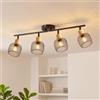 ANWIO Faretti LED da Soffitto Orientabili con 4 Luci E14, Faretto da Interno Moderna, Faretti Soffitto per Barra, Salotto,Cameretta, Cucina (Senza Lampadina)