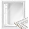 WANDStyle specchio da parete rettangolare, specchiera bagno 50x70 cm, specchiera bianco in legno, specchio da terra con cornice antico, Vintage Mirror 70x50 cm, H550 - Made in Germany