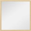 HOMCOM Specchio da parete quadrato 50 x 50 cm, cornice in legno naturale, ideale per il bagno, il soggiorno o la camera da letto