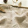 LLELEMAMO Coperta in Mussola Adulti Cotone Estiva,Plaid 6 Strati Garza Traspirante Soft,Copriletto Leggero Trama a Bolle per Divano Letto,Coperta Matrimoniale Quattro Stagioni (Beige,Queen (150x200cm))