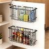 silttble 2 Pezzi Organizer Cucina in Metallo - Portaoggetti da Appendere Autoadesiva Instalación sin Agujeros - Scatole per Armadio Cucina, Frigorifero, Armadio, Bagno, Sottolavello Salvaspazio Universale