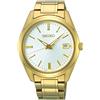 Seiko Orologio da Uomo Analogico Quarzo Acciaio Oro Vetro Zaffiro SUR314P1