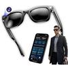 smartia - Occhiali da sole Intelligenti con Fotocamera, Modello 2026 e App in Italiano, Occhiali Bluetooth Suono Hi-Fi, IA GPT integrata da Voice e Protezione UV al 100%, Fotocamera da 8 MP Full HD
