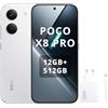 XIAOMI POCO X8 Pro Smartphone 12+512GB,processore Dimensity 8500-Ultra,batteria da 6500 mAh,sensore Sony IMX882 da 50 MP con OIS,fotocamera da 50 MP,Bianco,Con caricatore da 120 W