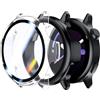 Rojeuinn 2 Cover Cases pour G-armin Vivoactive 6 Coque de Protection avec Protecteur d'écran, 360° Anti-Rayures Anti-poussière Ultra-Mince Hard PC Housse de Protection -Nero+Trasparente