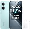 XIAOMI POCO X8 Pro Smartphone 12+512GB,processore Dimensity 8500-Ultra,batteria da 6500 mAh,sensore Sony IMX882 da 50 MP con OIS,fotocamera da 50 MP,Verde,Con caricatore da 120 W