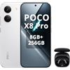 XIAOMI POCO X8 Pro Smartphone 8+256GB,processore Dimensity 8500-Ultra,batteria da 6500 mAh,sensore Sony IMX882 da 50 MP con OIS,fotocamera da 50 MP,Bianco,incluso cuffie smart incluse Nero