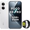 XIAOMI POCO X8 Pro Smartphone 12+512GB,processore Dimensity 8500-Ultra,batteria da 6500 mAh,sensore Sony IMX882 da 50 MP con OIS,fotocamera da 50 MP,Bianco,incluso Smart Watch