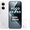 XIAOMI POCO X8 Pro Smartphone 8+256GB,processore Dimensity 8500-Ultra,batteria da 6500 mAh,sensore Sony IMX882 da 50 MP con OIS,fotocamera da 50 MP,Bianco,Con caricatore da 120 W