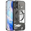 Jeelar ESONG Cover Magnetica per iPhone 17,Protettiva Case compatibile con MagSafe[Copertura della fotocamera] Antiurto Ultra-Sottile Trasparente Silicone Protezione Custodia-Nero