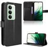 Rojeuinn Cover per Xiaomi Redmi 15 5G custodie,Premium Portafoglio Magnetica Flip Case,Custodia con fibra di carbonio-Nero