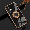 Jeelar ESONG Cover per Samsung Galaxy A32 5G/Galaxy M32,Custodia Antiurto Ultrasottile da Donna,Placcatura TPU Silicone Protettiva Case con 360° Magnetica Anello Ring Supporto-Nero