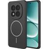 UPLAI Magnetico Cover per Xiaomi Redmi Note 15 Pro+ Plus 5G, Ultra Sottile Setoso Silicone Liquido Antiurto Custodia con Protezione Fotocamera, Premio TPU Fodera Fibra Caso. Nero