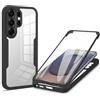 UPLAI Trasparente Cover per Samsung Galaxy S26 Ultra, 360° Grado Militare Antiurto Custodia con Protezione Schermo Integrata, Ultra Sottile PC + TPU Stylish Caso. Nero