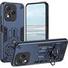 UPLAI Cover per Honor 400 Lite 5G, Ultra Sottile Grado Militare Antiurto Armatura Custodia con Anello Metallo Kickstand, Premio PC + TPU Bumper Durevole Caso.Blu scuro