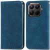 UPLAI Pelle Cover per Xiaomi 15T Pro 5G, Antiurto Chiusura Magnetica Foglio Custodia con Slot Schede Supporto, Premio PU Tocco Setoso Portafoglio Caso. Blu