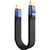 TiMOVO Cavo Corto da USB C a USB C, Cavo di Ricarica USB di Tipo C da 240W con Display 8K per Thunderbolt 4/3, iPad Pro/Air, MacBook, i-Phone 15/16 Plus Pro Max, Samsung, Blu + Nero