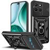 JDXHFF Cover Compatibile con Honor X8c (6.7") Hard PC e Silicone TPU Custodia con Supporto Girevole a 360° Protezione Case Nero