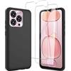 JDXHFF Cover Compatibile con Oukitel C3 (6.52") e 2 Pezzi Pellicola Protettiva in Vetro Temperato - Nero Morbido Silicone Custodia Protettivo TPU Protezione Case Black