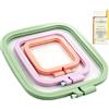 REBECASKYENS 3 dimensioni, telai da ricamo rettangolari, telai da ricamo angolari, telaio da ricamo colorato, modello stabile, telaio da ricamo rettangolare, telaio da ricamo quadrato, telaio per punto croce