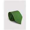 Amirante Antica Sartoria Napoletana Cravatta uomo 3 pieghe in seta twill verde fantasia micro geometrica