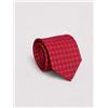 Amirante Antica Sartoria Napoletana Cravatta uomo 3 pieghe in seta twill rossa fantasia floreale