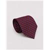 Amirante Antica Sartoria Napoletana Cravatta uomo 3 pieghe in seta twill bordeaux fantasia geometrica