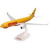herpa modello di aereo DHL Aviation (European Air Transport) Airbus A330-200F in scala 1:200 - Snap-Fit, pezzo da collezione, miniatura deco, statuetta con supporto in plastica