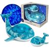 Cloud b Lampada Notturna Oceanica | Proiettore con Suoni Calmanti & Rumore Bianco | Impostazioni Regolabili & Spegnimento Automatico | Luce per Cameretta Bambini | Tranquil Whale Family Blue