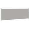 Kaorsrow Tenda laterale estensibile, 160 x 500 cm, colore grigio, protezione da sguardi indiscreti e dal vento, per giardino, terrazza, balcone, tenda laterale con sistema di ritorno automatico e